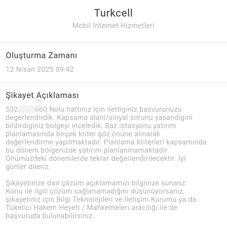 Turkcell'in Yetersiz Hizmeti Ve Müşteri Memnuniyetsizliği
