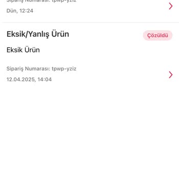 Eksik Ürünler Ve Canlı Destek Sorunu