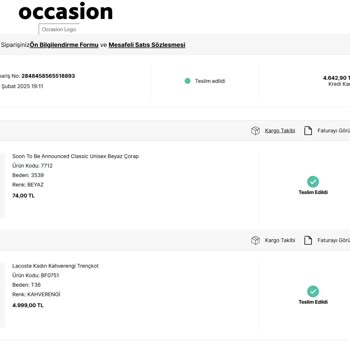 Occasion Kayıp Ürün Ve İade Sürecindeki Sorunlar