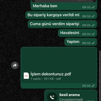 Kedi Maması Siparişi Kargoya Verilmedi Ve Yanıt Yok