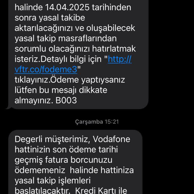 Vodafone'un Haksız Borç İddiası