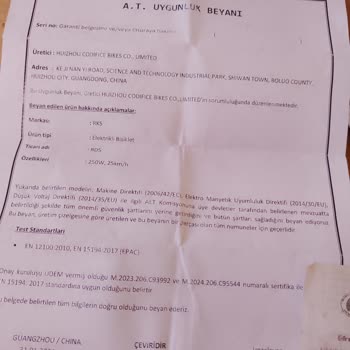 Elektrikli Bisikletin Arka Fren Sorunu Ve Yetersiz Servis Desteği