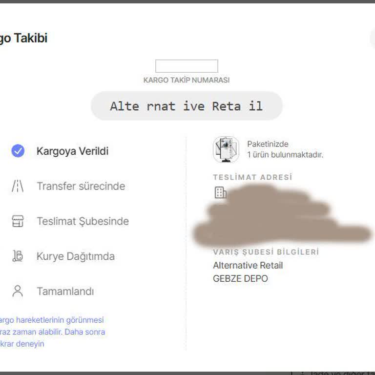 Teslim Edilmeyen Monitörler Ve Yanıltıcı Kargo Bildirimi