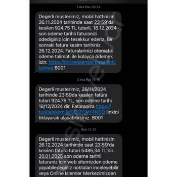 Haksız Fatura Ücretlendirmesi