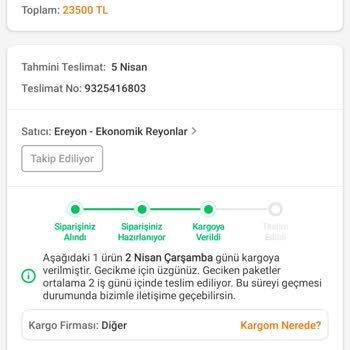 Trendyol'dan Sipariş Edilen Ürün Teslim Edilemiyor!