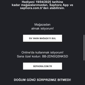 Doğum Günü Hediyemi Kullanamama Sorunu