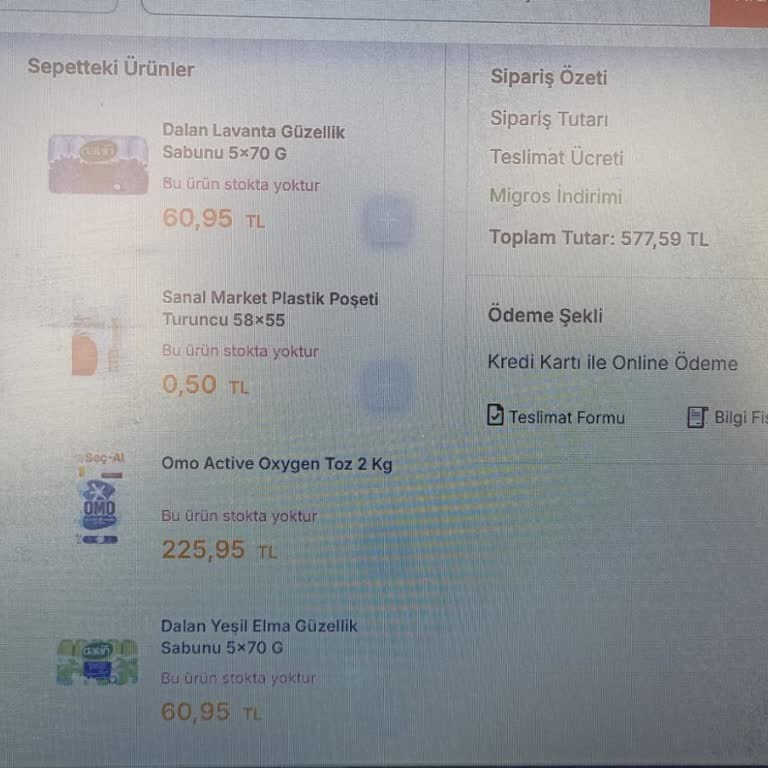 Eksik Ürün Ve Stok Sorunu