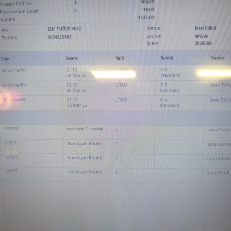 Bilet İadesi Ve Para İadesi Sorunu