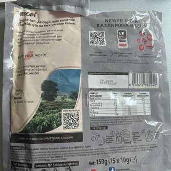 Nescafe Paketlerinde Tuzlu Tat Sorunu