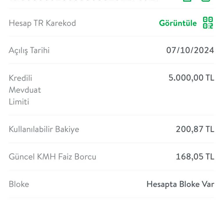 Ödenmiş Borca Rağmen Hesap Blokesi