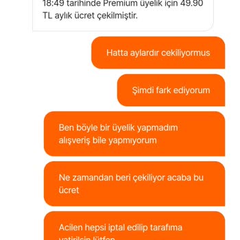 Hepsiburada Premium Üyelikte Gizli Ücret Kesintisi Şikayeti