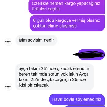 Sipariş Sorunu Ve Müşteri Hizmetlerinde Saygısızlık