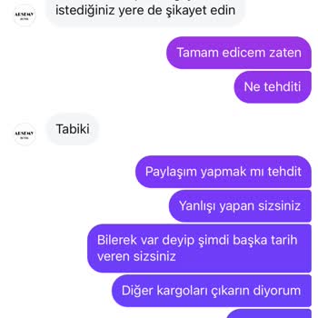 Sipariş Sorunu Ve Müşteri Hizmetlerinde Saygısızlık