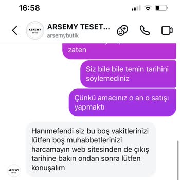 Sipariş Sorunu Ve Müşteri Hizmetlerinde Saygısızlık
