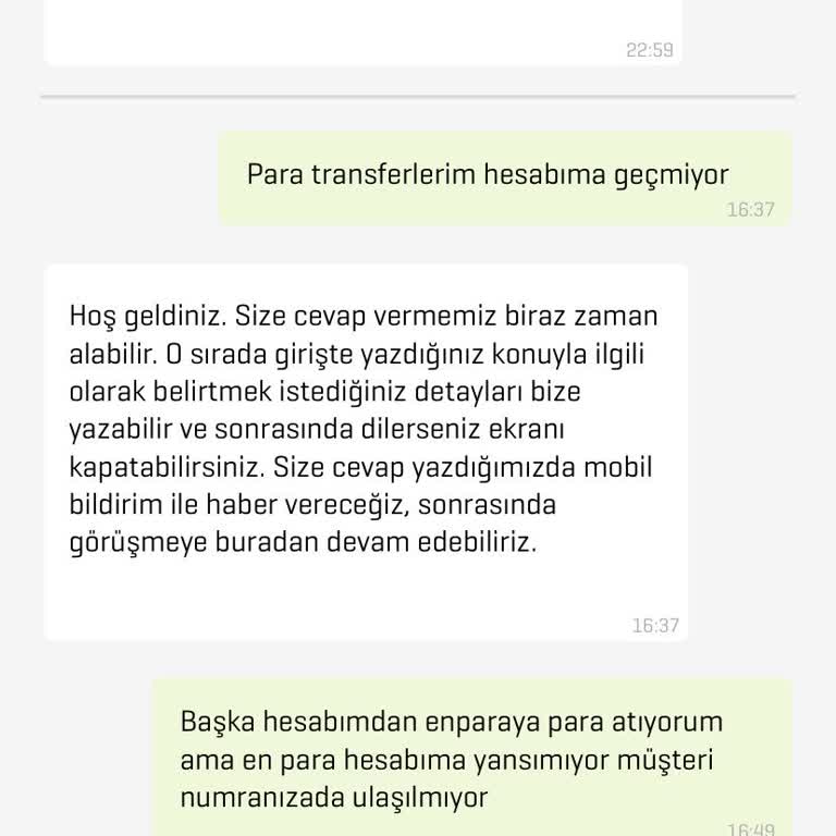 Para Transferinde Gecikme Ve Ulaşılamayan Müşteri Hizmetleri