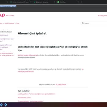 Kitup Üyelik İptalinde Sürekli Hata Ve Yanıtsızlık