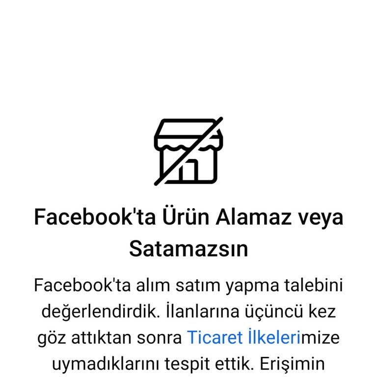 Facebook Marketplace'te Haksız Erişim Engeli