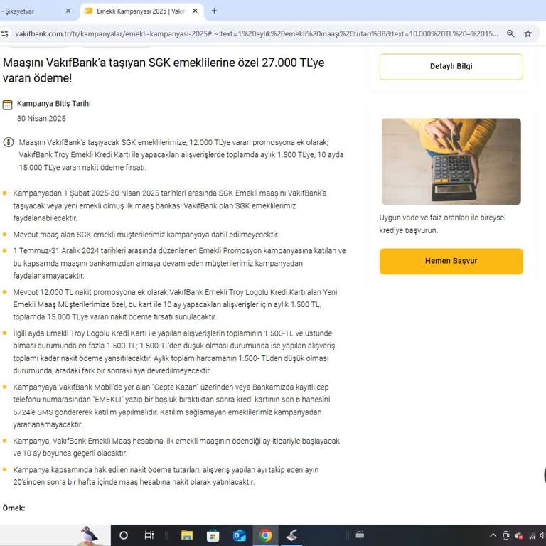 Emekli Kartı Taahhüdü Yerine Getirilmedi