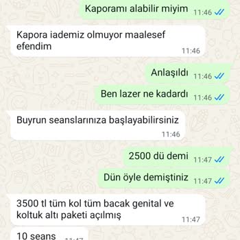 Lazer Epilasyon Ücreti Ve İade Sorunu