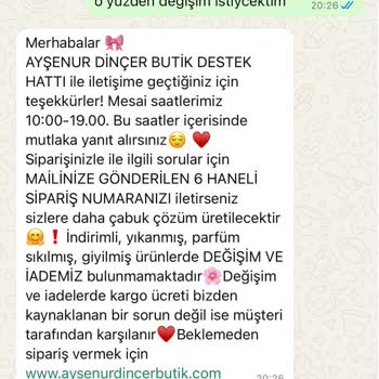 Değişim Talebine Cevap Vermeyen Butik Ve Saygısız Müşteri Hizmetleri