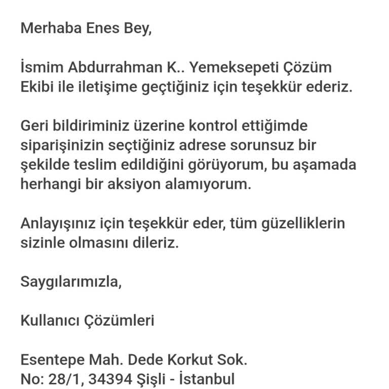 Teslimat Sorunları ve Müşteri Destek Eleştirisi