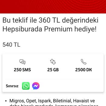 Vodafone Tarifelerinde Haksız Fiyatlandırma