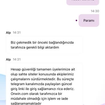 Onwin'de Kazanç Sonrası Hesap Sıfırlama Sorunu