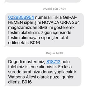 Watsons Şanlıurfa Şubesinde Saygısız Personel Tutumu