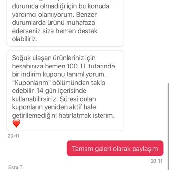 Buz Gibi Gelen Yemek Ve Sorumsuz Müşteri Hizmetleri