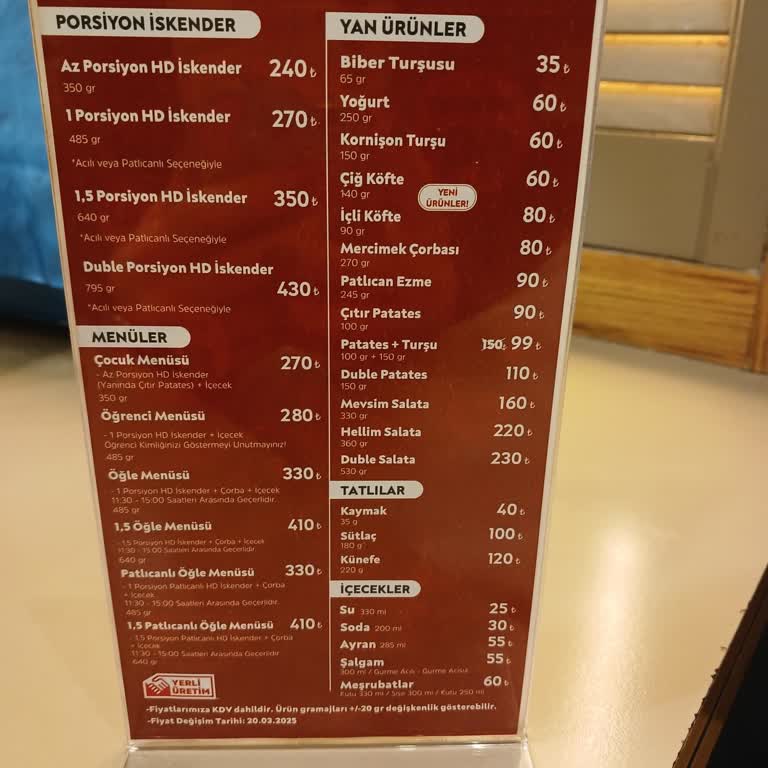 İskender Porsiyonunda Gramaj Belirsizliği