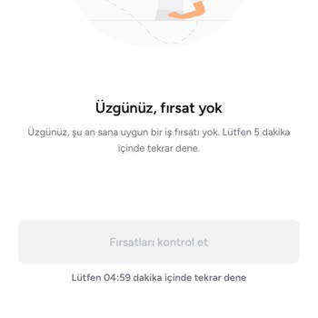 Uygulamada İş Fırsatları Görünmüyor