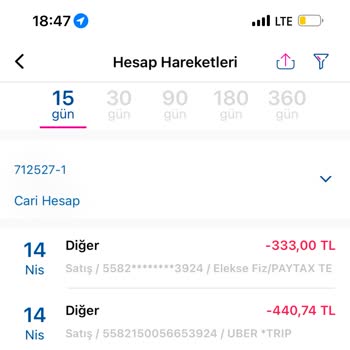 Uber'den Fazladan Çekilen Ücretin İadesini İstiyorum