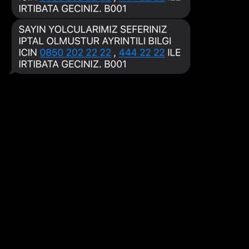 İptal Edilen Sefer Ve Ulaşılamayan Müşteri Hizmetleri