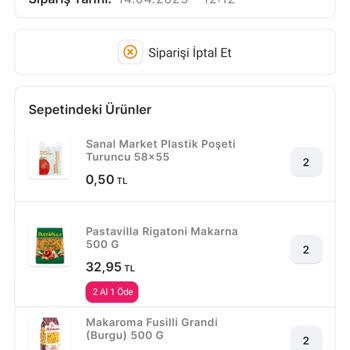 Migros Sanal Market Sipariş Sorunu