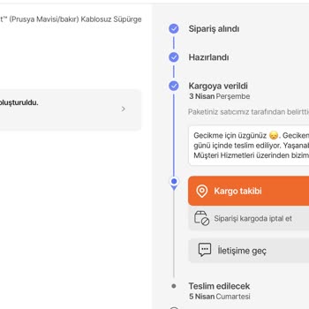 Dyson Süpürge Teslimatında 11 Günlük Gecikme Ve İletişimsizlik