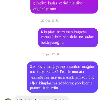 Kitap Siparişi Ve Para İadesi Sorunu