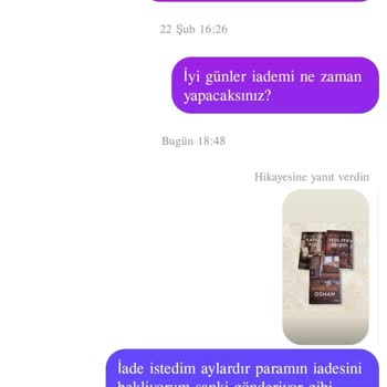 Kitap Siparişi Ve Para İadesi Sorunu