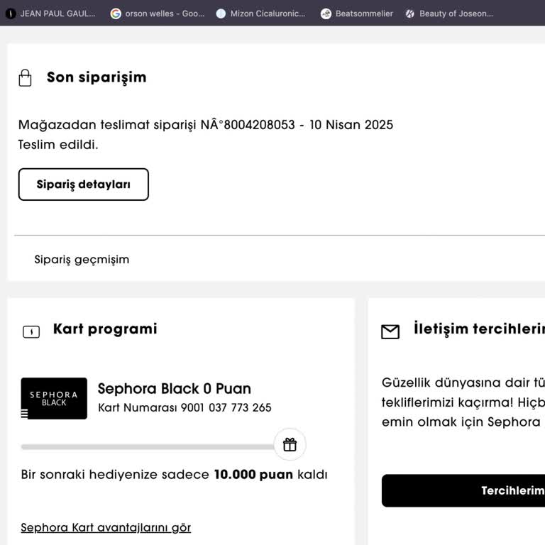 Sephora Puanlarımın Haksız Silinmesi