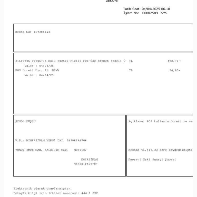 TEB Bankası'ndan Beklenmedik Pos Kullanım Ücreti Kesintisi