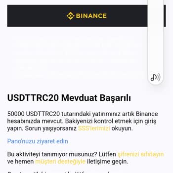 Binance Cüzdanımda Görünmeyen USD Transferi