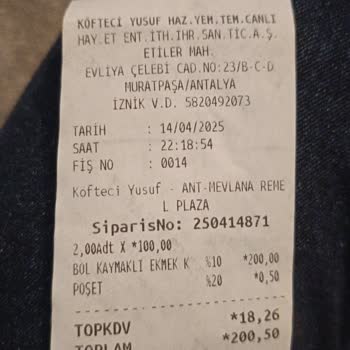 Köfteci Yusuf'ta Hayal Kırıklığı: Geç Ve Eksik Sipariş