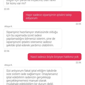 Yemeksepeti'nde Sipariş İptali Ve Ücret İadesi Sorunu