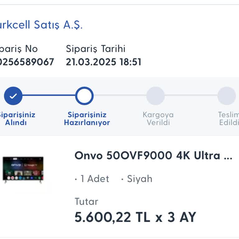 Taahhüt Edilen Ürün Teslimatı Gerçekleşmedi