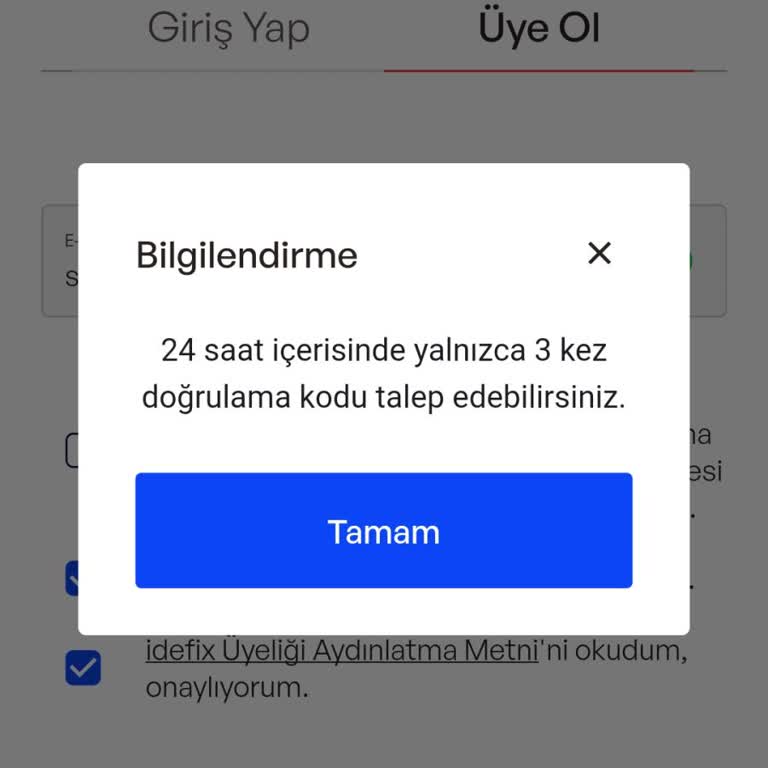 İdefix Üyelik Sorunu: Mail Gelmiyor