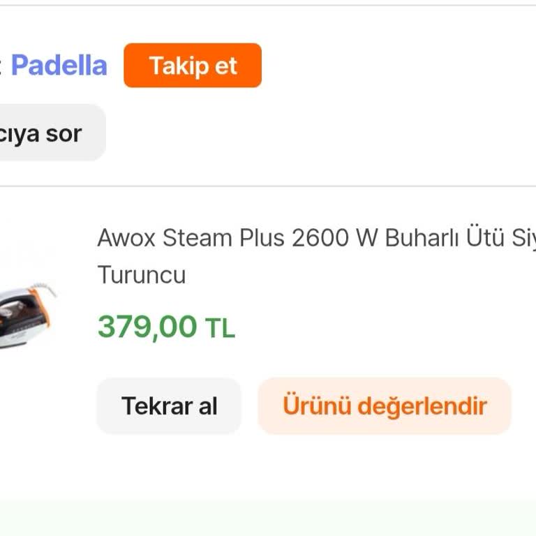 Awox Steam Plus Ütü Su Akıtma Sorunu