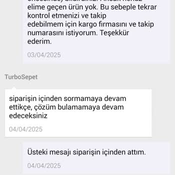 Eksik Ürün Ve İletişim Sorunlarıyla Baş Başa Kaldım