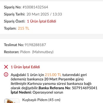 Trendyol Yemek'te Sürekli Geciken Siparişler