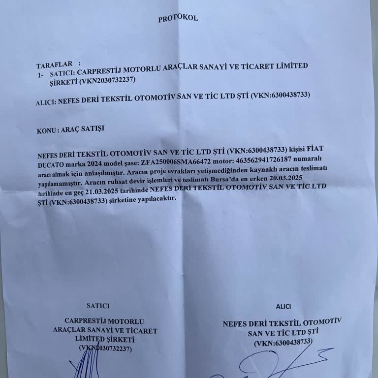 Fiat Ducato Teslimatında Sürekli Erteleme Ve Oyalama