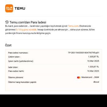 İade Sürecinde Uzayan Bekleyiş: Temu'da Hayal Kırıklığı