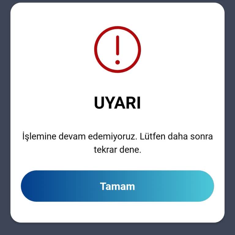 Sanal Kart İşlemleri Sürekli Hata Veriyor